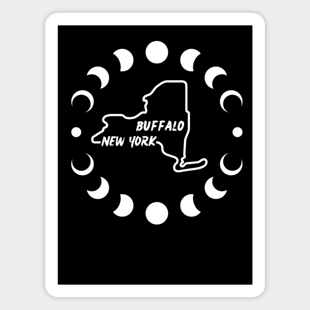 New York Total Solar Eclipse 2024 Magnet by Total Solar Eclipse